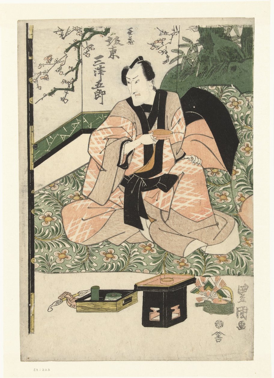 Attore Bando Mitsugoro III nel ruolo di Kizo da Toyokuni (II) , Utagawa