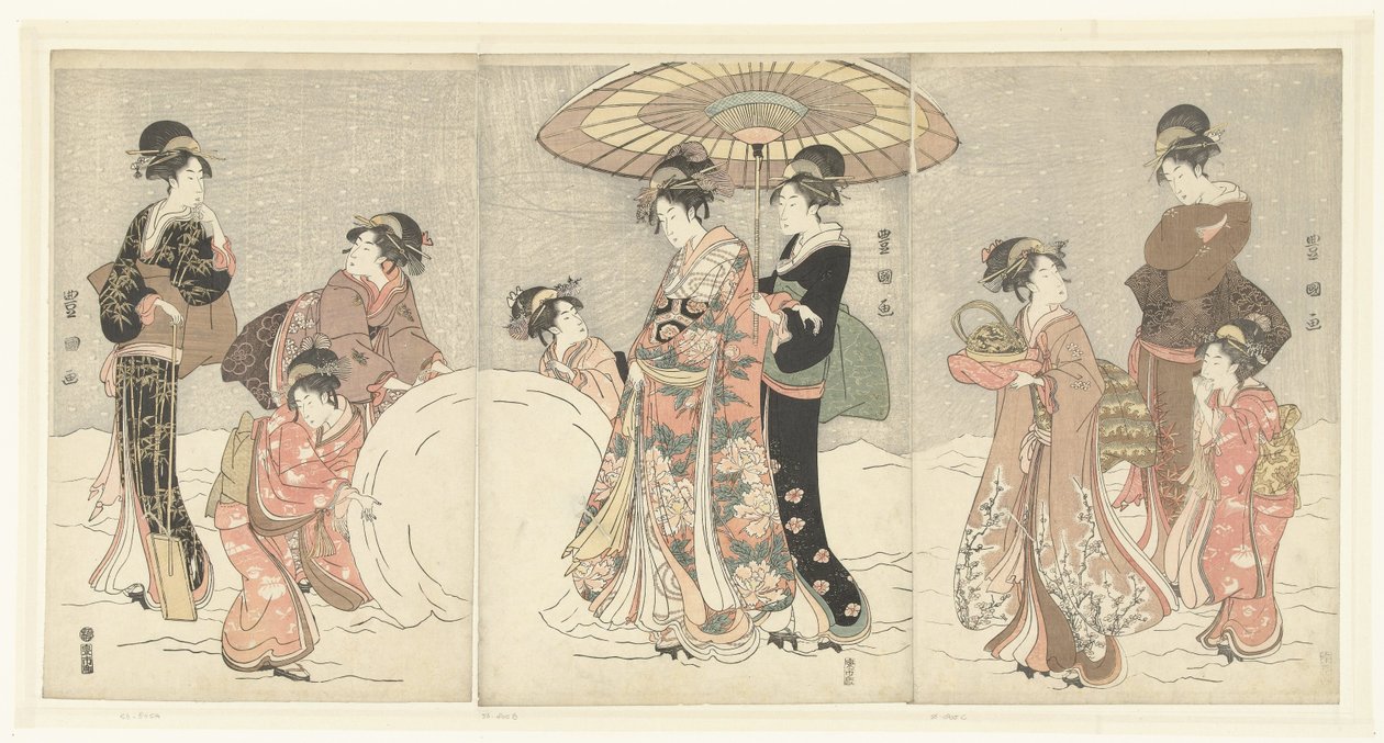 Palla di neve da Toyokuni (II) , Utagawa