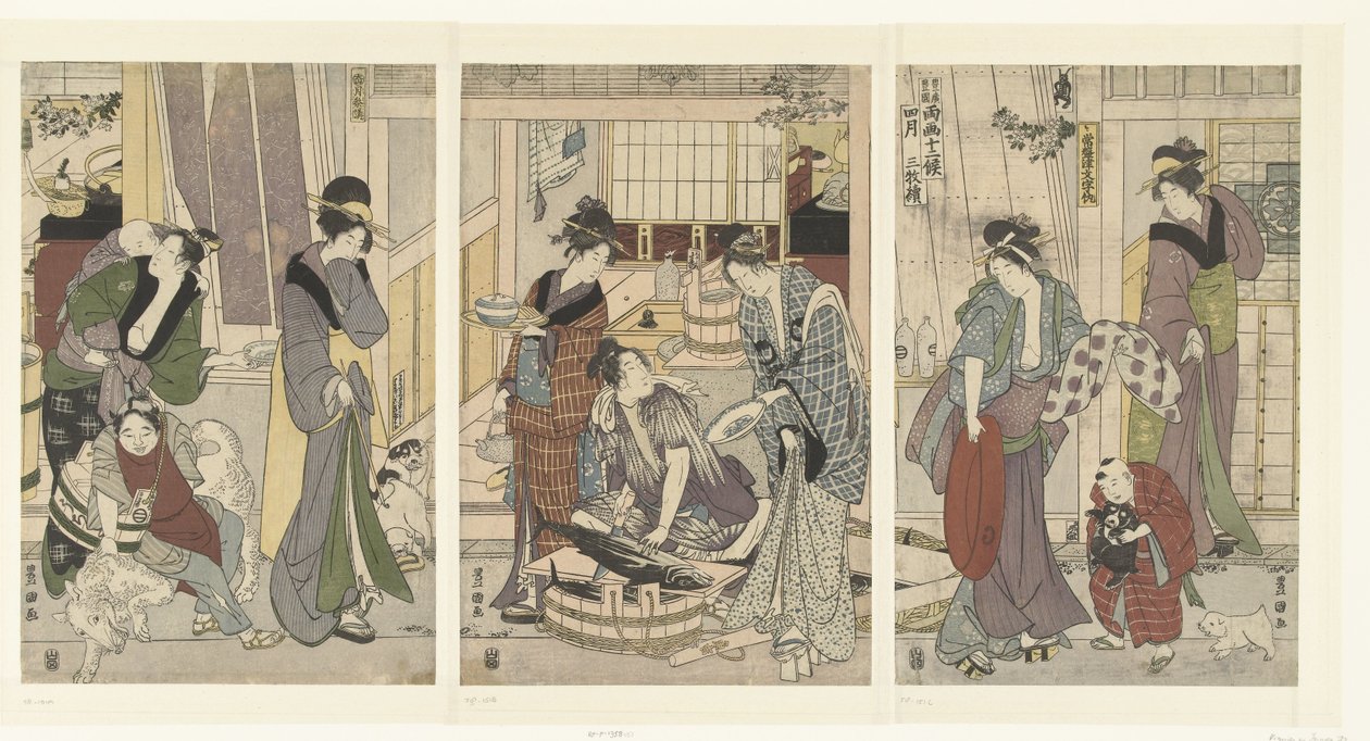 Venditore di pesce da Toyokuni (II) , Utagawa
