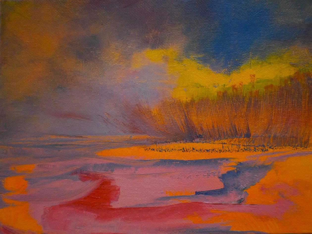 Paesaggio onirico mandarino 2, 2024 da Tracy Lambros