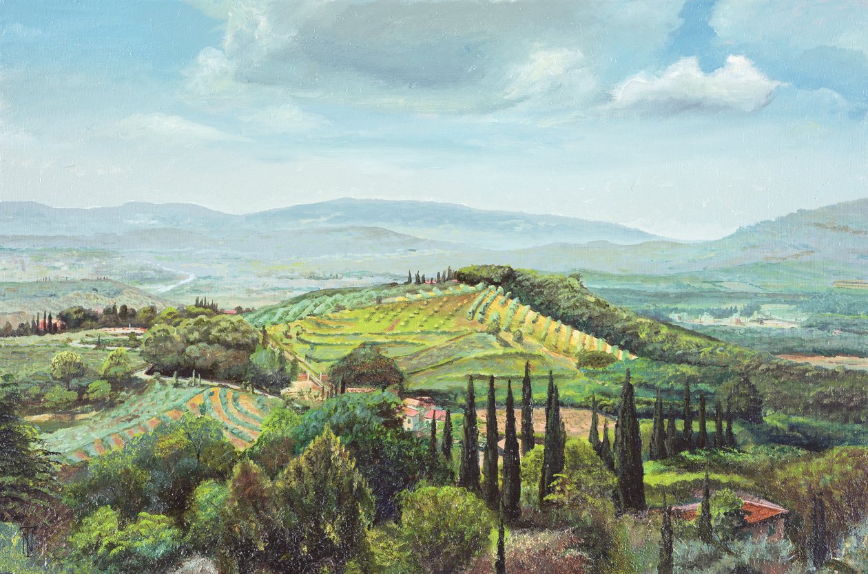 Colline ondulate, Pistoia, Toscana da Trevor Neal