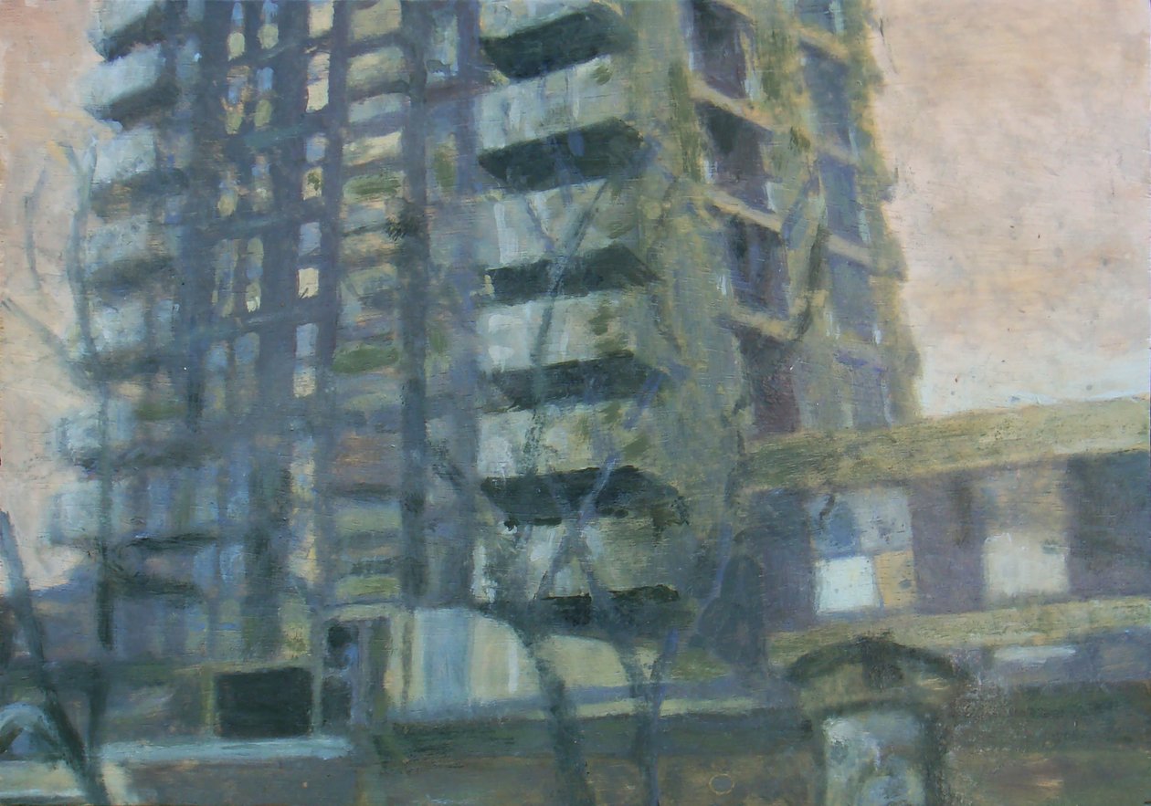 Un posto dove vivere 19, 2011 (olio su compensato) da Trevor Burgess