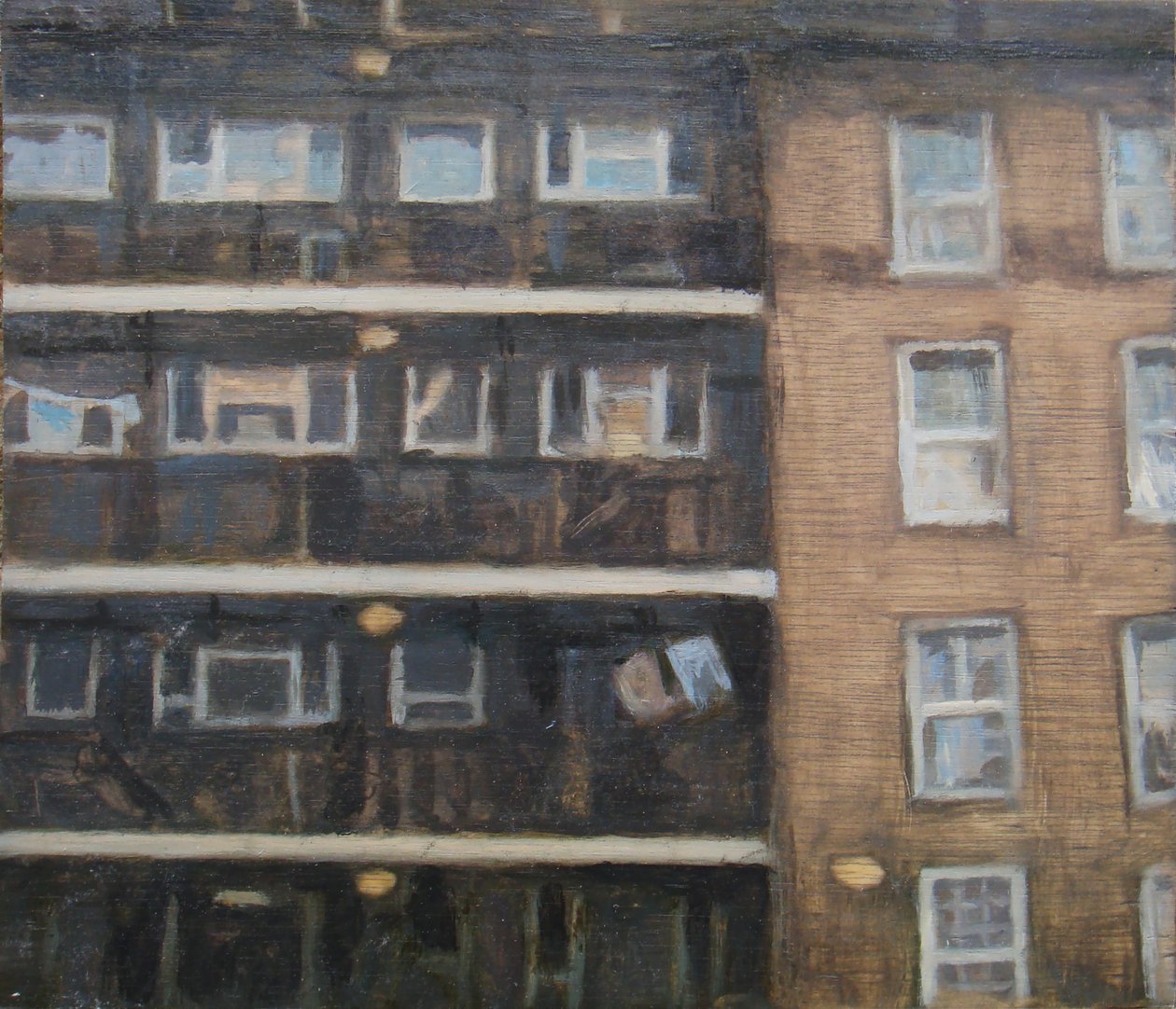 Un posto dove vivere 28, 2012 (olio su compensato) da Trevor Burgess