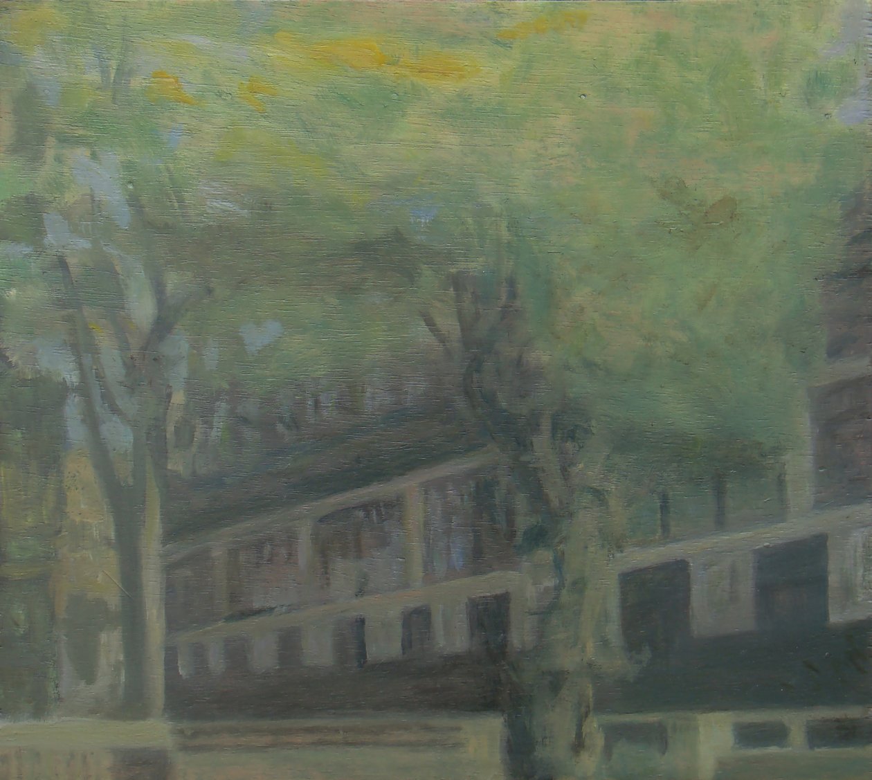 Un posto dove vivere 3, 2010 (olio su compensato) da Trevor Burgess