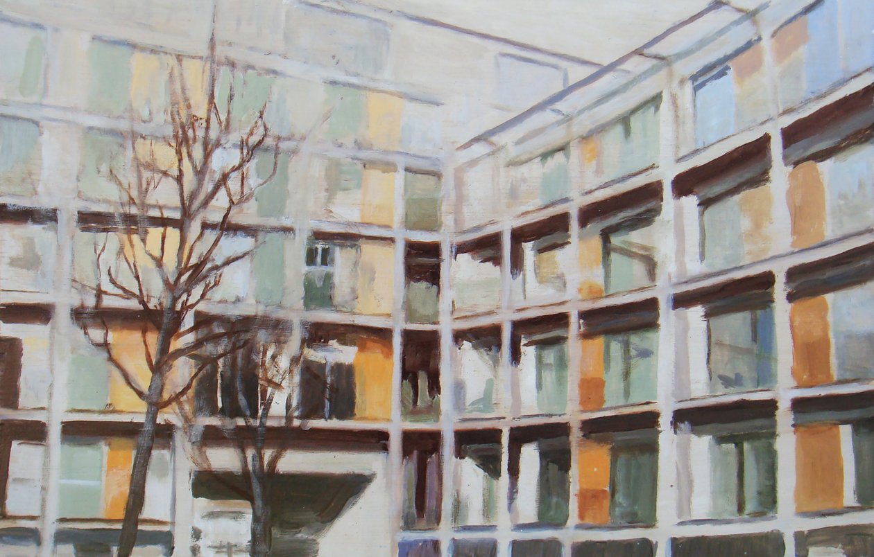 Un posto dove vivere 44, 2012 (olio su compensato) da Trevor Burgess