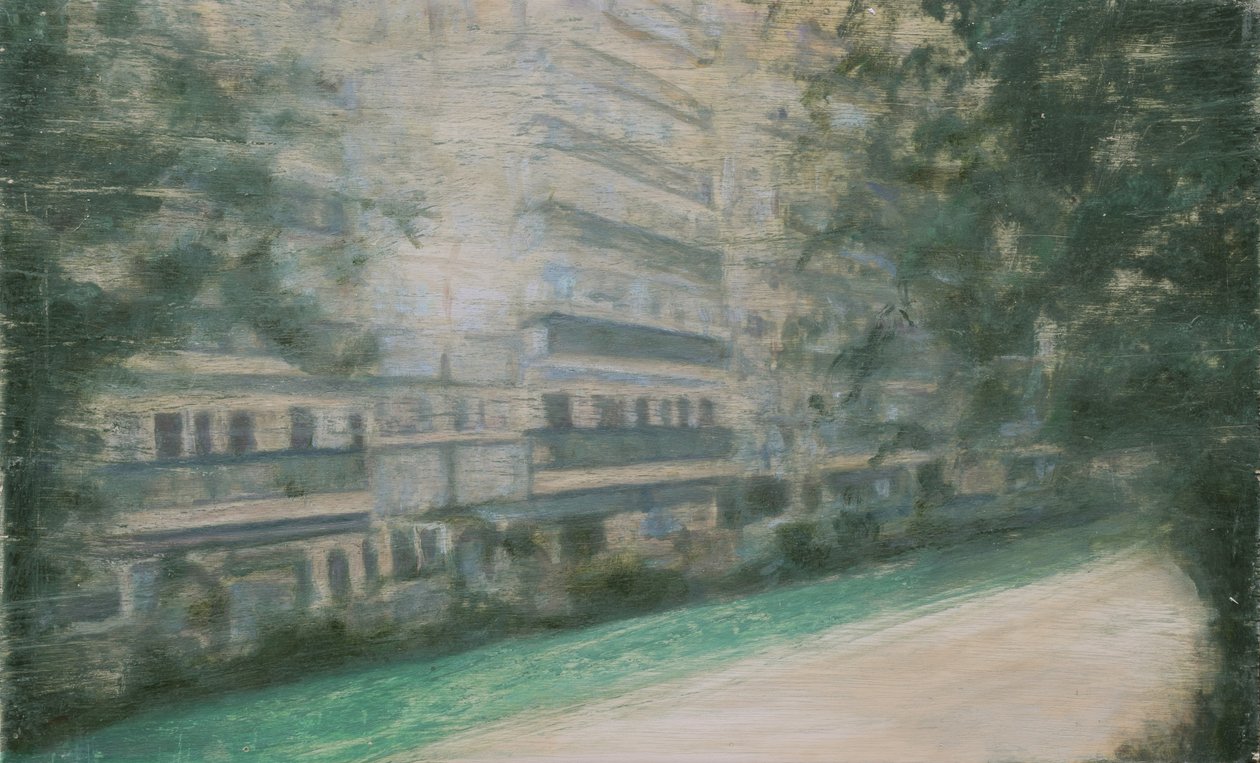 Un posto dove vivere 52, 2013 (olio su compensato) da Trevor Burgess