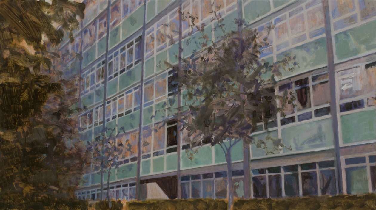 Un posto dove vivere L6, 2013 (olio su compensato) da Trevor Burgess