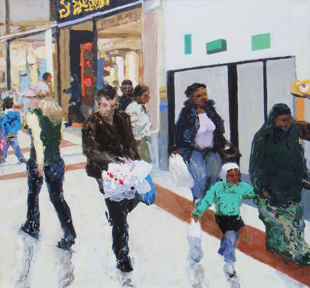 Shoppers 2, 2009 (olio su tela) da Trevor Burgess