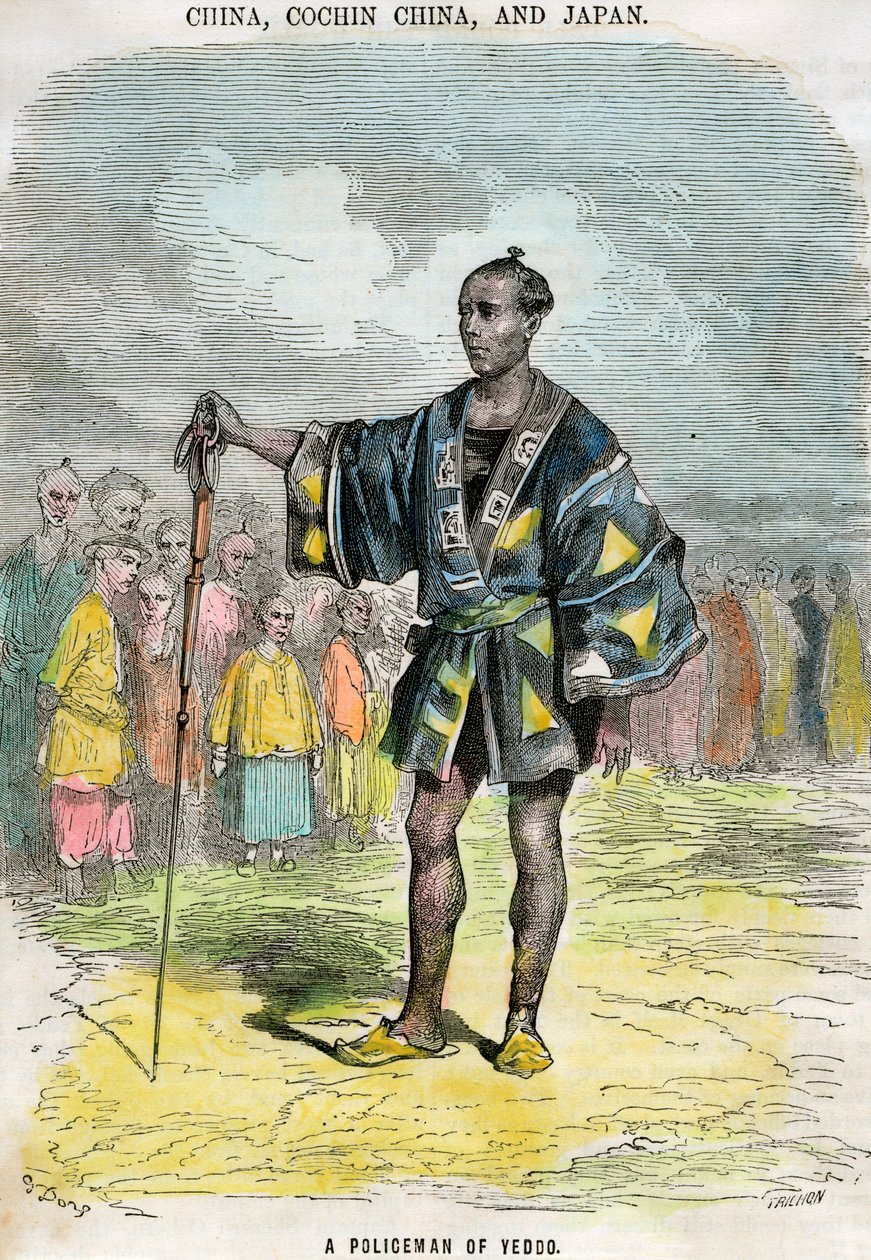 Un poliziotto di Yeddo Edo, Giappone, c1880 da Trichon