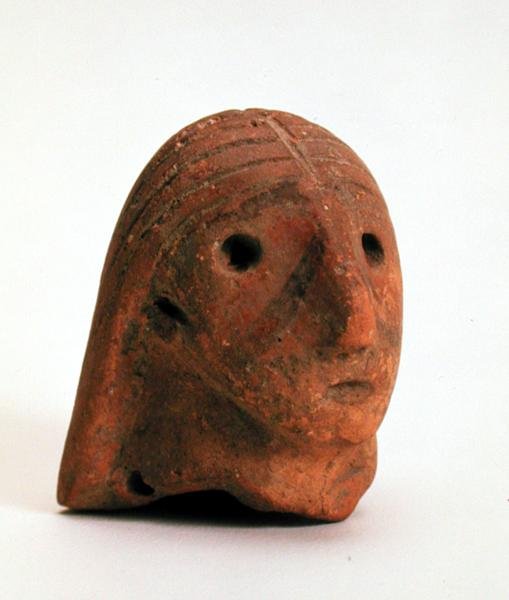 Testa di una figurina femminile, Krinichki, 4° millennio a.C. (ceramica) da Tripolye Tripolye