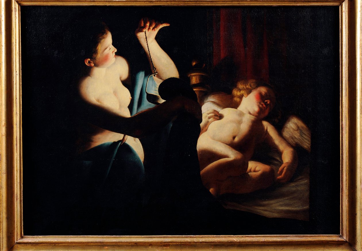 Psiche scopre Cupido da Trophime Bigot