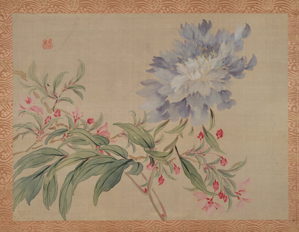 Fiore e un fiore, 1851 da Tsubaki Chinzan