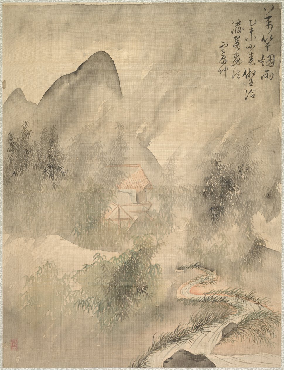 Diecimila bambù nella nebbia e nella pioggia, 1847 da Tsubaki Chinzan