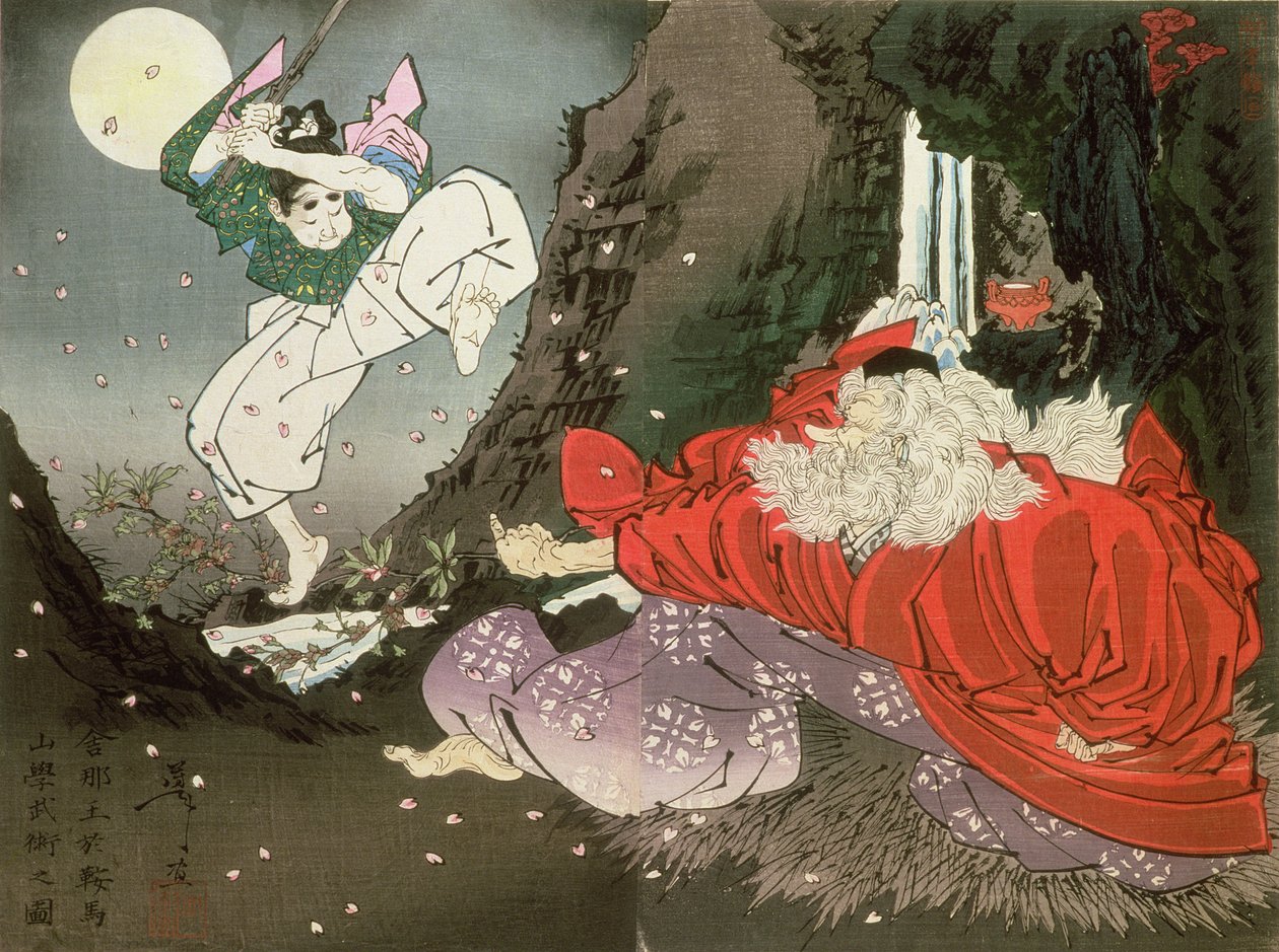 Yoshitsune e il Re Tengu da Tsukioka Yoshitoshi