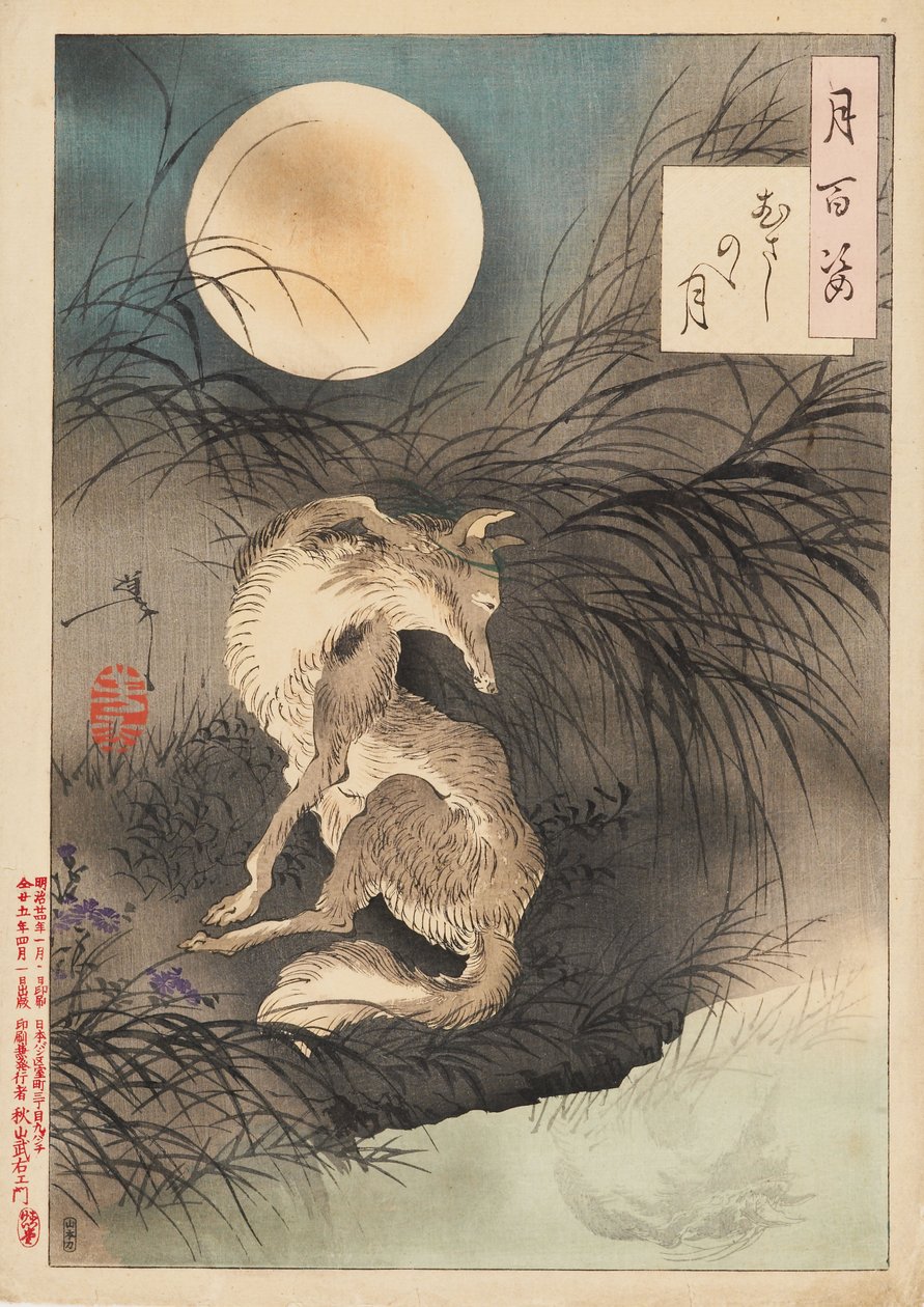 Luna sulla pianura di Musashi da Tsukioka Yoshitoshi