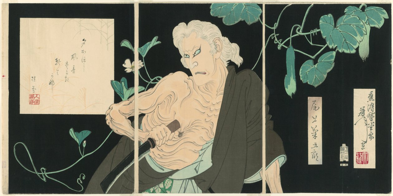 Onoe Kikugorō V come Ibara da Tsukioka Yoshitoshi