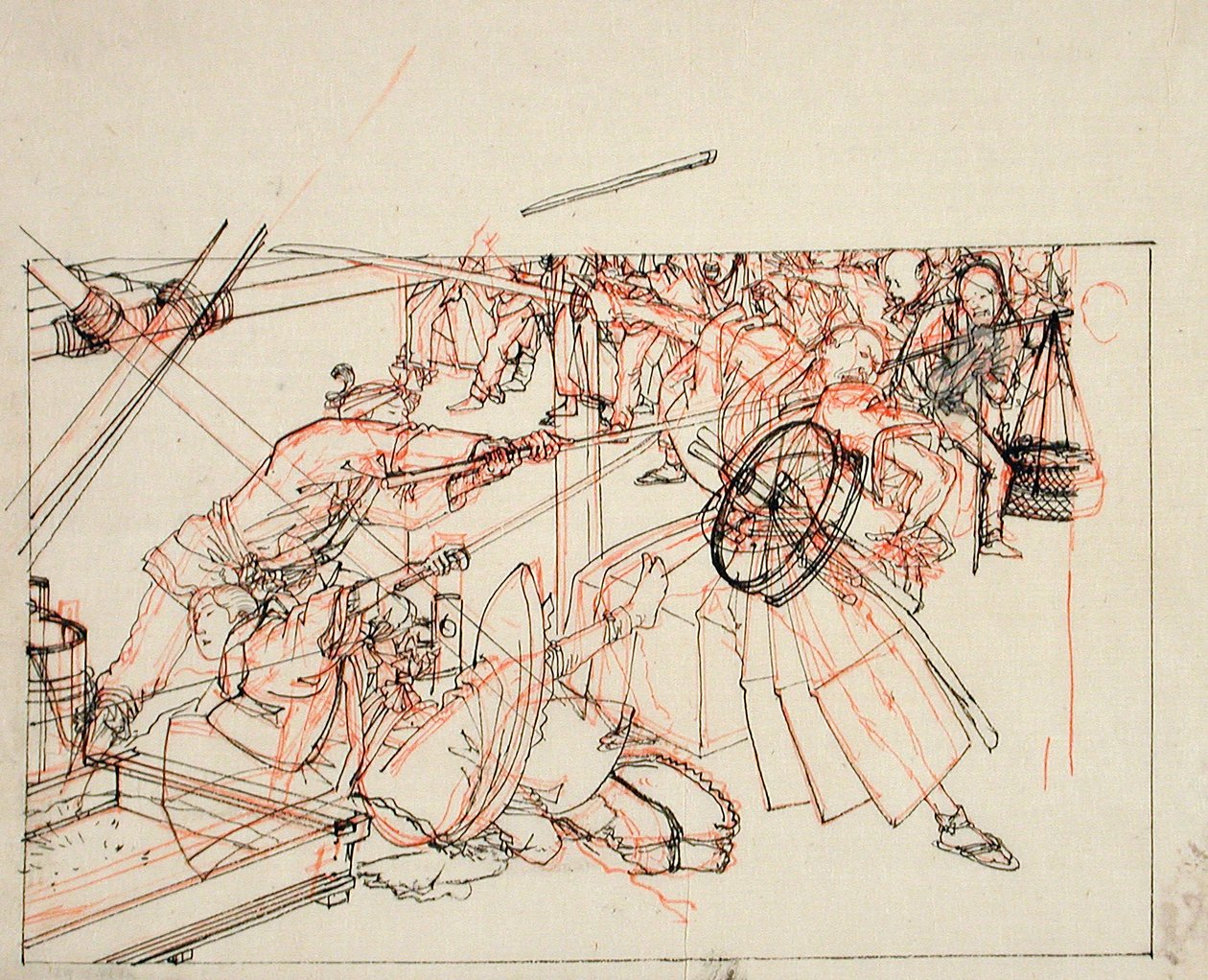 Disegno preparatorio per un