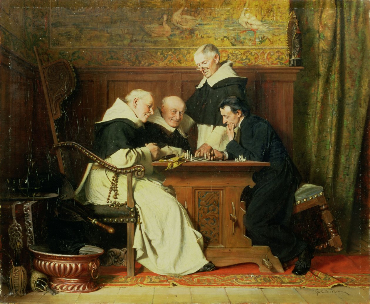I giocatori di scacchi da Ture Nikolaus Cederstrom