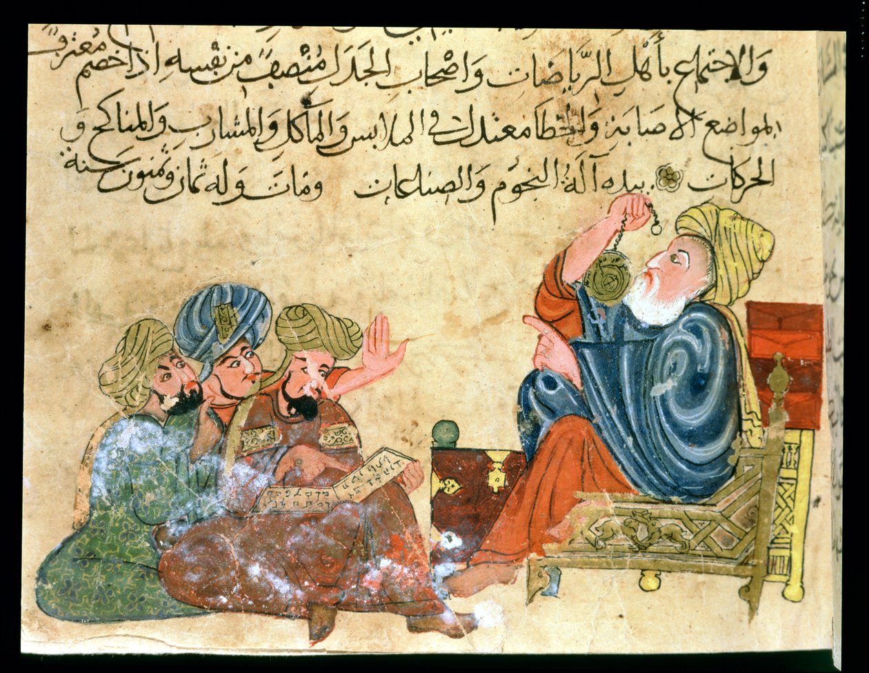 MS Ahmed III 3206 Aristotele che insegna, illustrazione da 