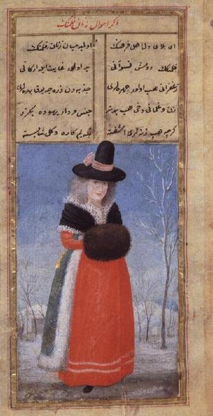 Una donna olandese in costume invernale da Turkish School