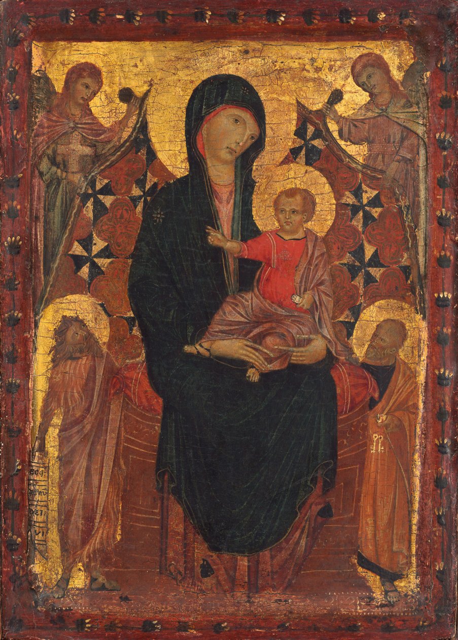 Madonna col Bambino con San Giovanni Battista, San Pietro e due angeli da Tuscan 13th Century