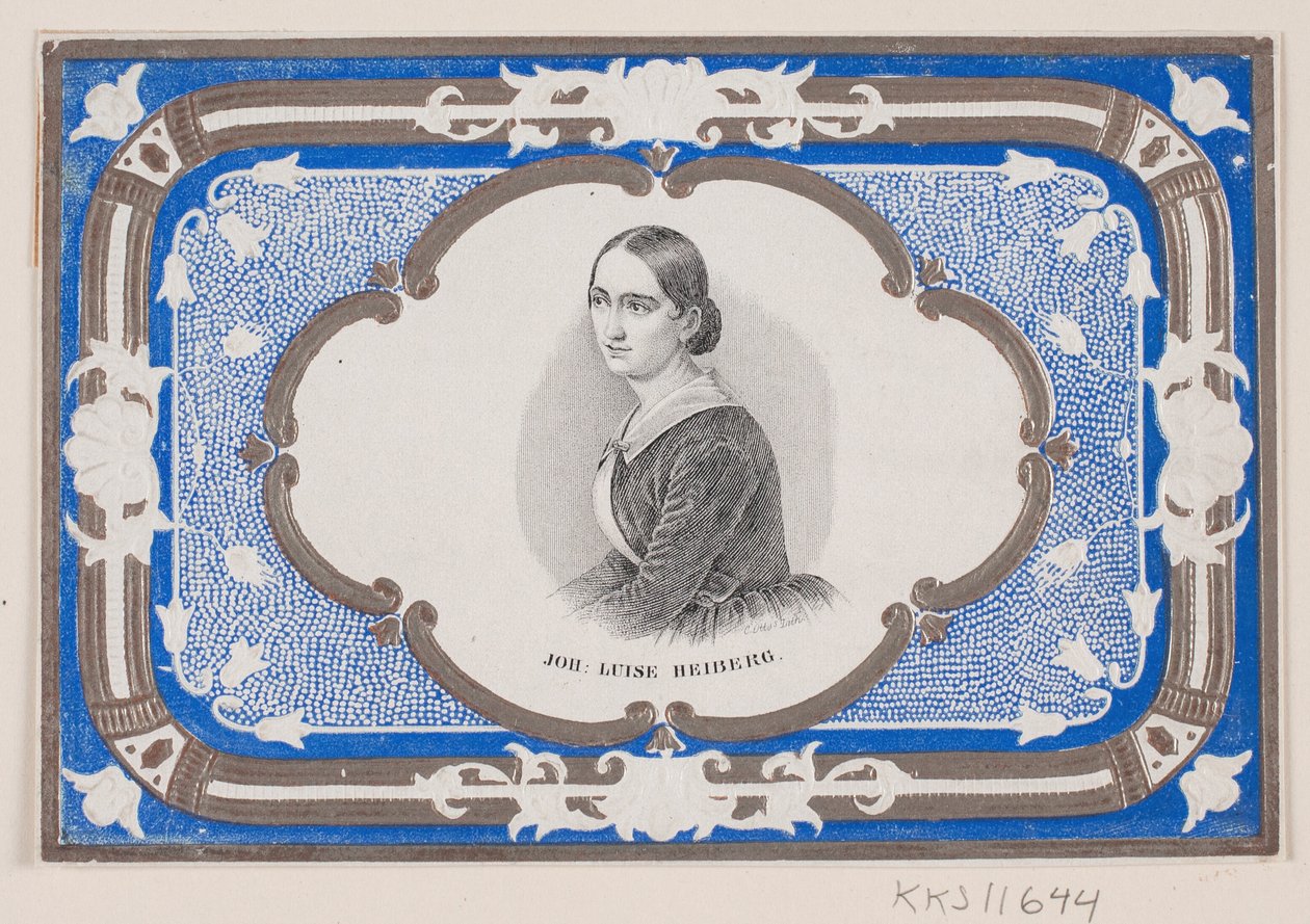 Johanne Luise Heiberg. Involucro di cioccolato da Ubekendt
