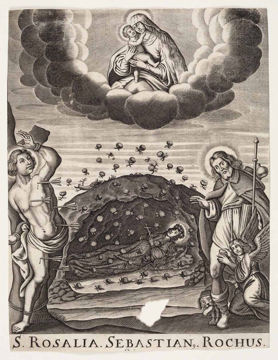 Santa Rosalia, San Sebastiano e San Rocco da Ubekendt