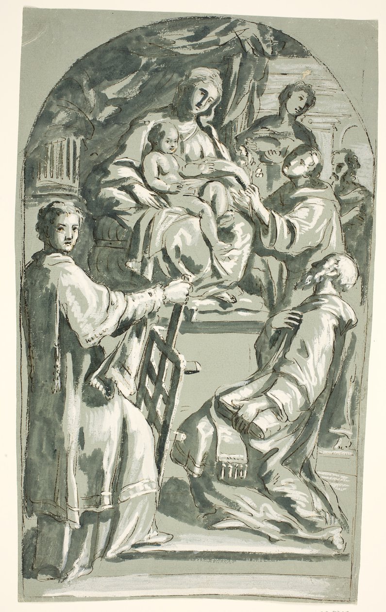 Sacra Conversazione con i Santi Lorenzo e Antonio di Padova da Ubekendt Ubekendt
