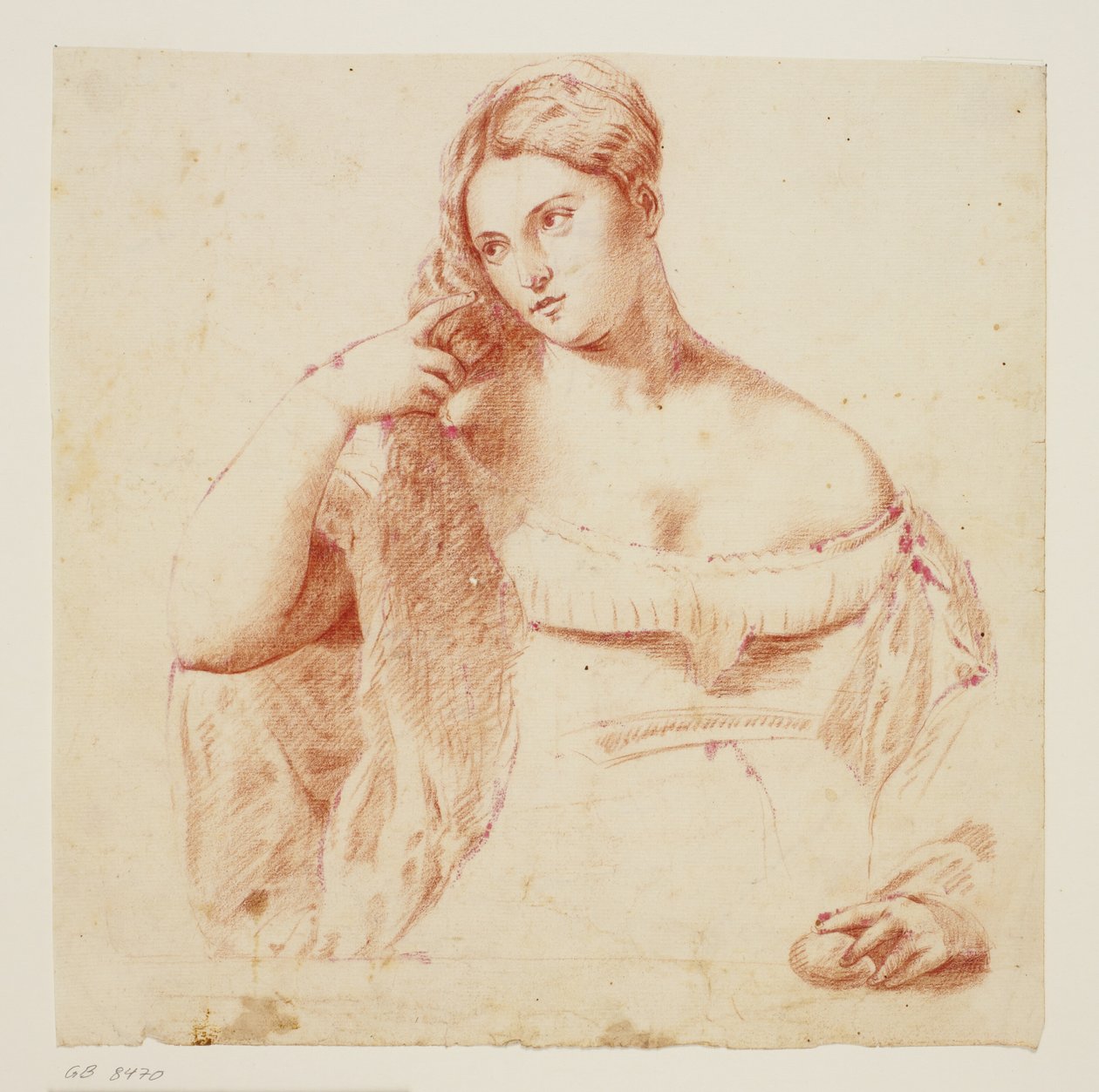 Giovane donna alla sua toilette da Ubekendt Ubekendt