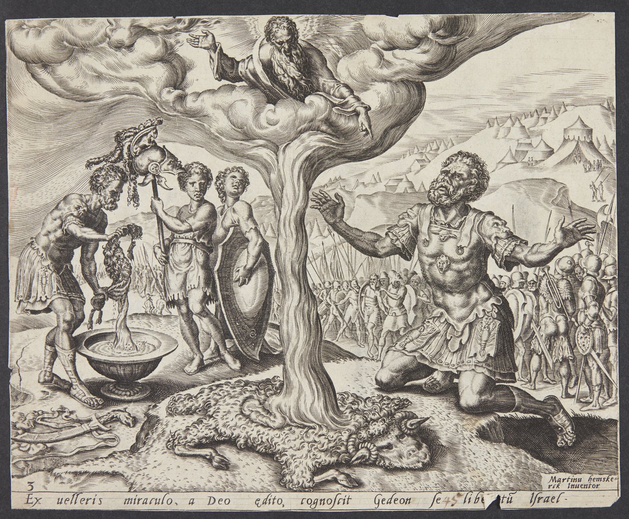 La rugiada sul vello di lana da Ubekendt efter Maarten van Heemskerck