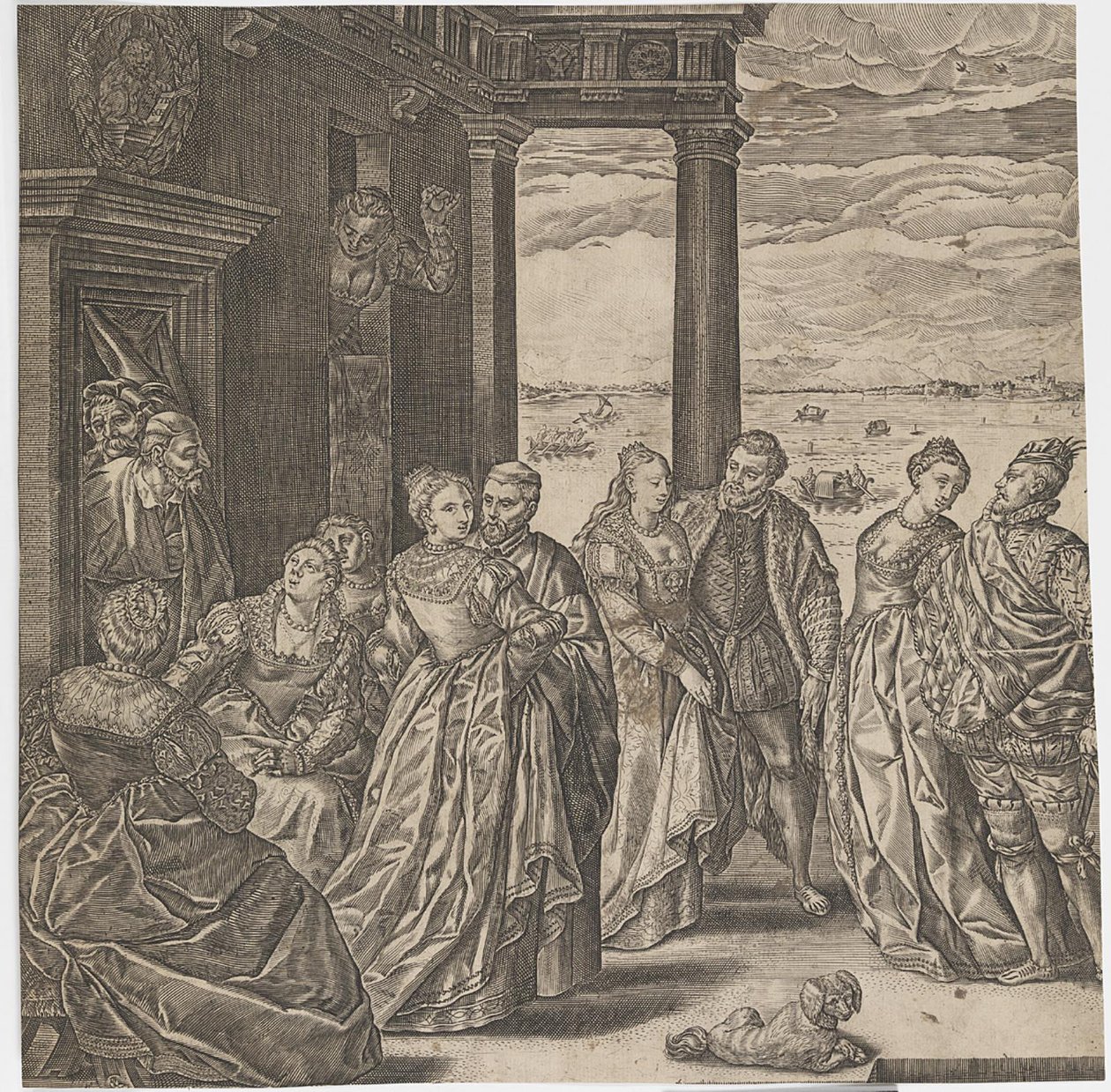 Il ballo veneziano da Ubekendt nederlandsk 1600 tallet