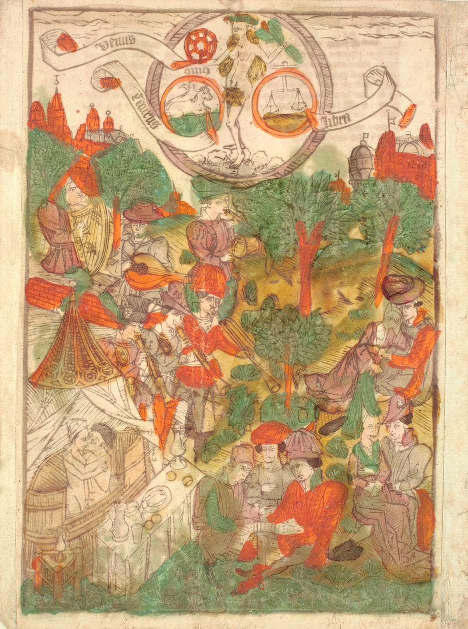 Libro dei pianeti da Ubekendt nederlandsk midten af 1400 tallet