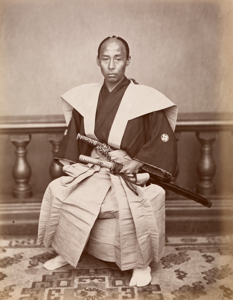 Samurai (Harada Kiichi), Nagasaki, Giappone, c.1870 da Ueno Hikoma