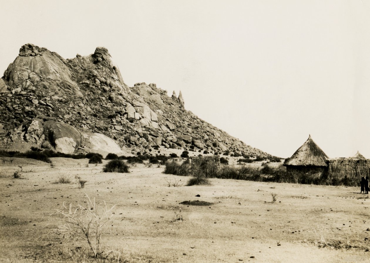 Capanne presso Gebel Sagadi, Sudan, fotografia di Ugo Monneret de Villard, 1930 ca. da Ugo Monneret de Villard