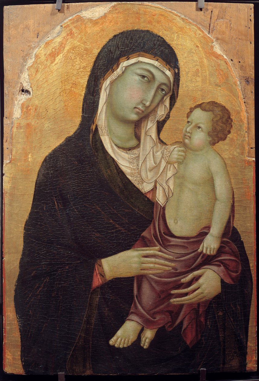 Vergine con Bambino, dipinto su legno di Ugolino di Nerio da Ugolino di Nerio