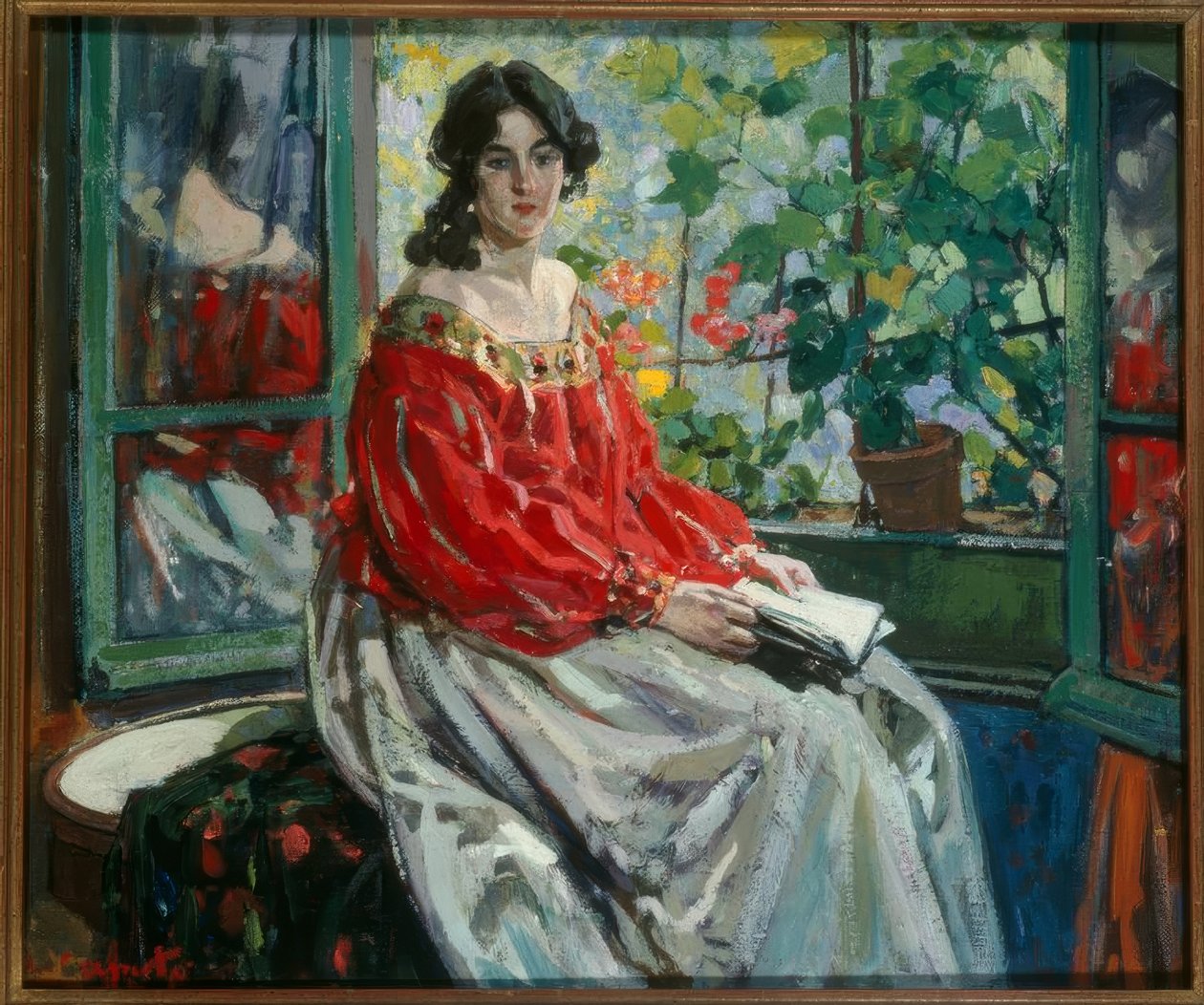 Dama con libro da Ulisse Caputo