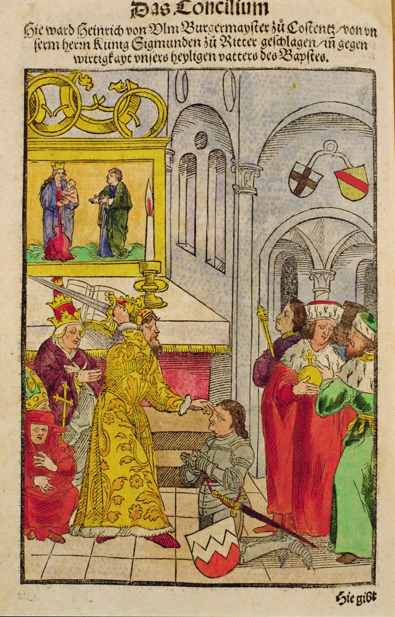 Enrico di Ulm viene insignito del cavalierato dall