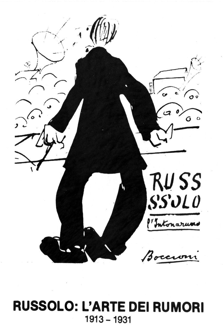 Copertina del libro per il concerto futurista di Russolo "L