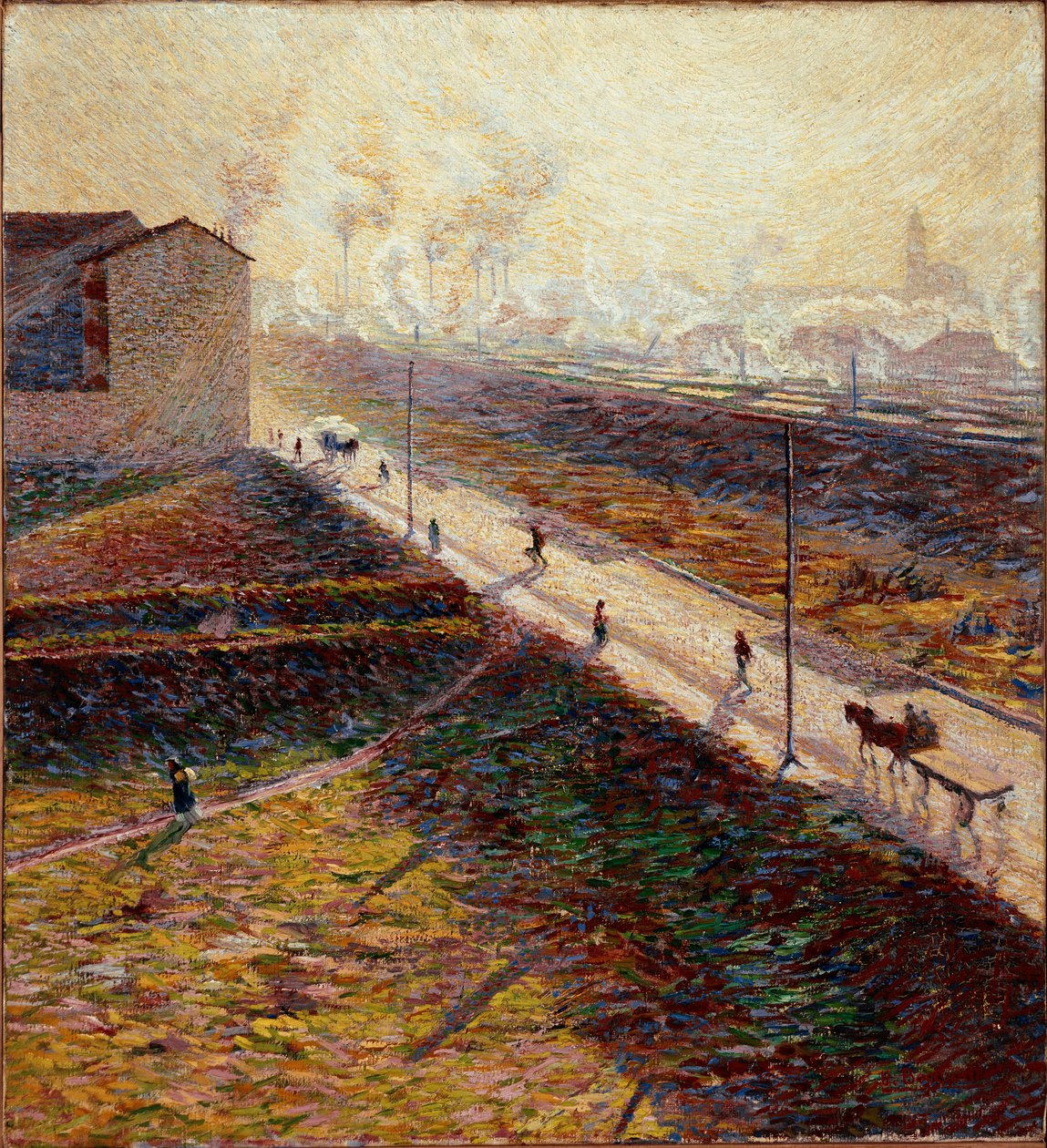 Mattina o La strada suburbana al mattino presto da Umberto Boccioni