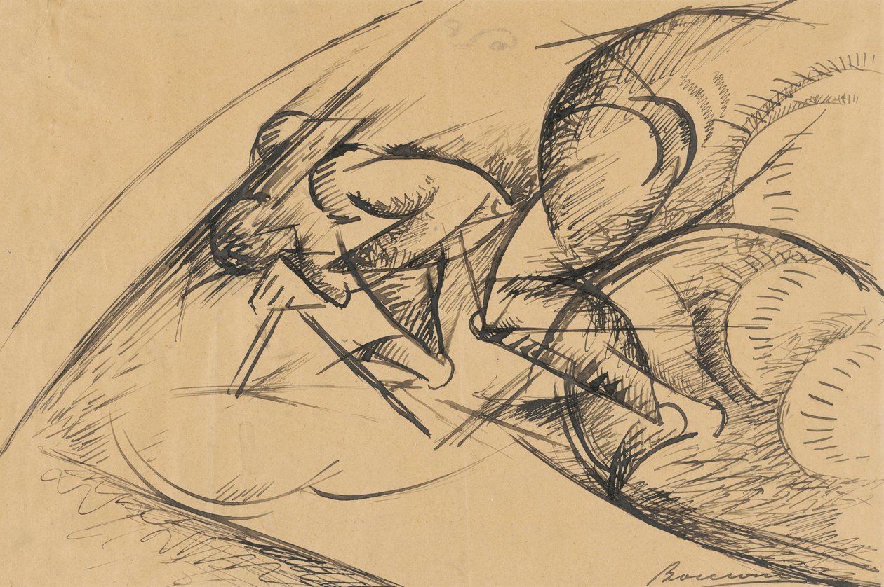 Studio per Forza Dinamica di un Ciclista I da Umberto Boccioni