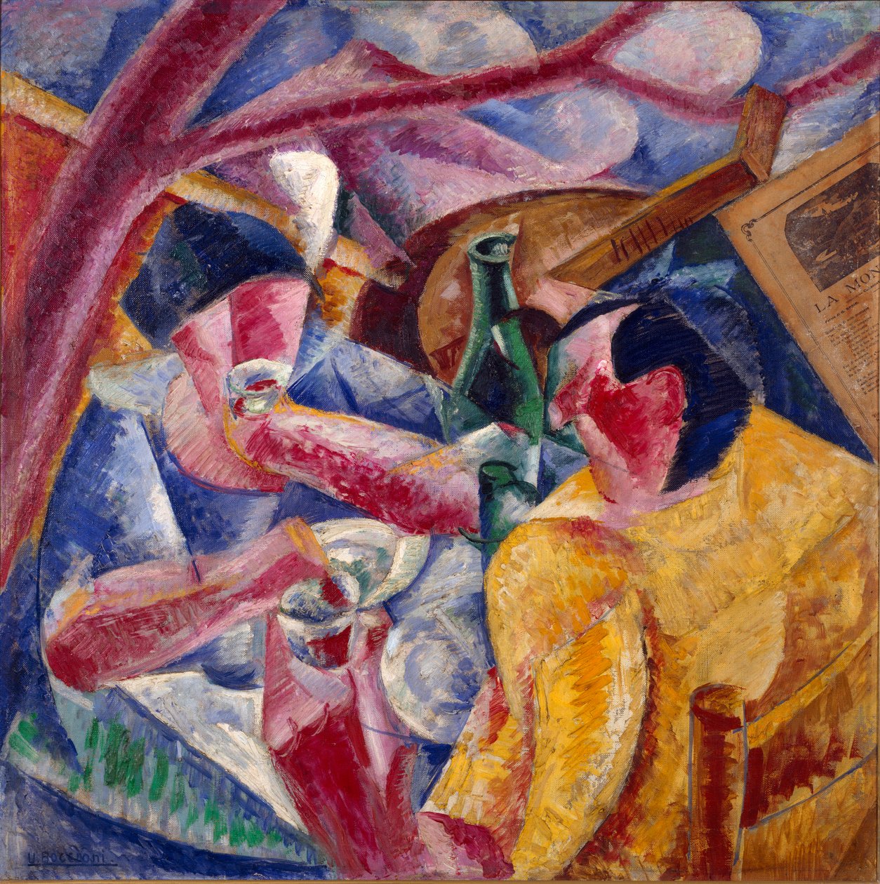 Sotto il pergolato, Napoli da Umberto Boccioni