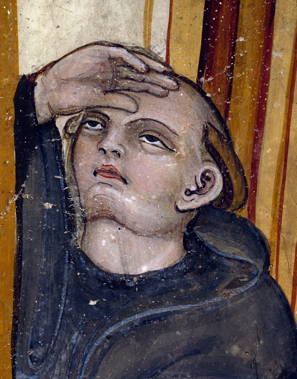 Un monaco che osserva il cielo (dettaglio) da Umbrian School