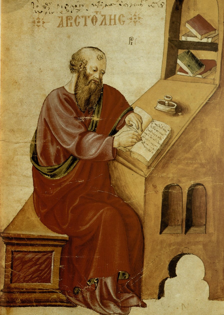 Aristotele al suo scrittoio da Unbekannt Unbekannt