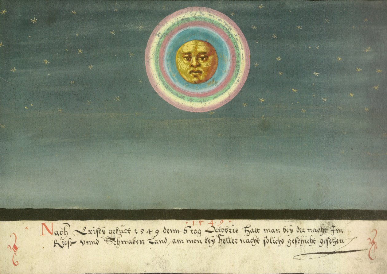 Augsburger Wunderzeichenbuch — Folio 163 - Alone lunare sopra Svevia da Unbekannt Unbekannt