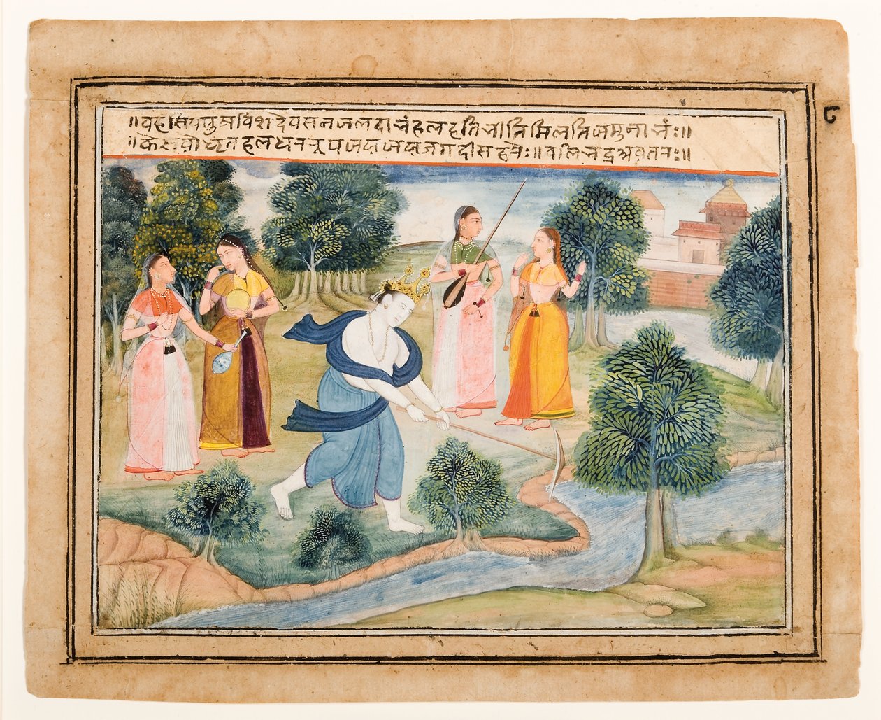 Balarama altera il corso del fiume Jamuna da Unbekannt Unbekannt