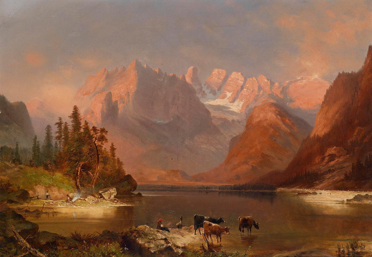 Vista sul Lago di Landro con il Cristallo da Unbekannt Unbekannt