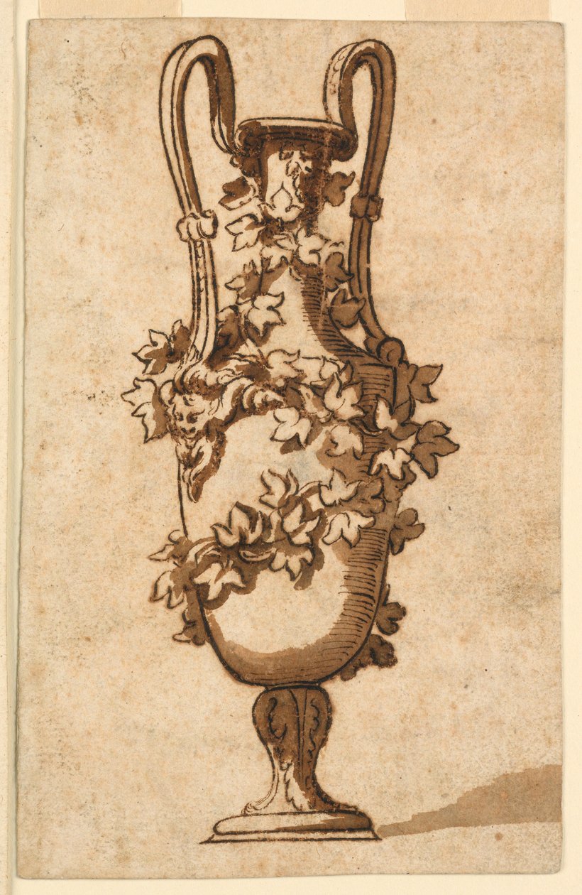 Disegno, Progetto per un vaso decorativo, 1750-1800 da Unbekannt Unbekannt