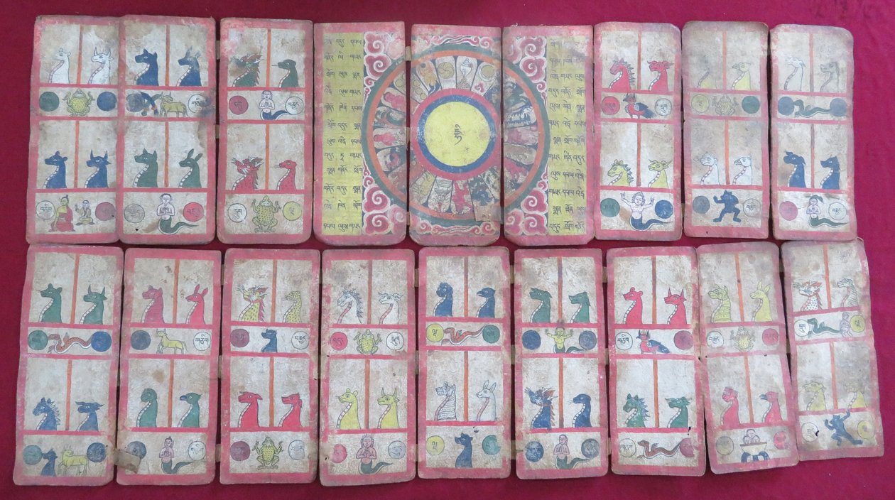 Testo astrologico Ersu, con animali dello zodiaco da Unbekannt Unbekannt