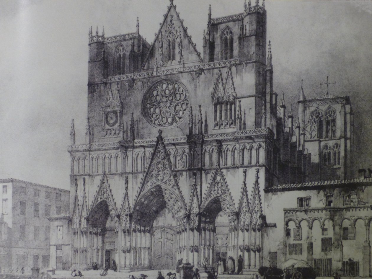 Facciata della cattedrale di San Giovanni a Lione da Unbekannt Unbekannt