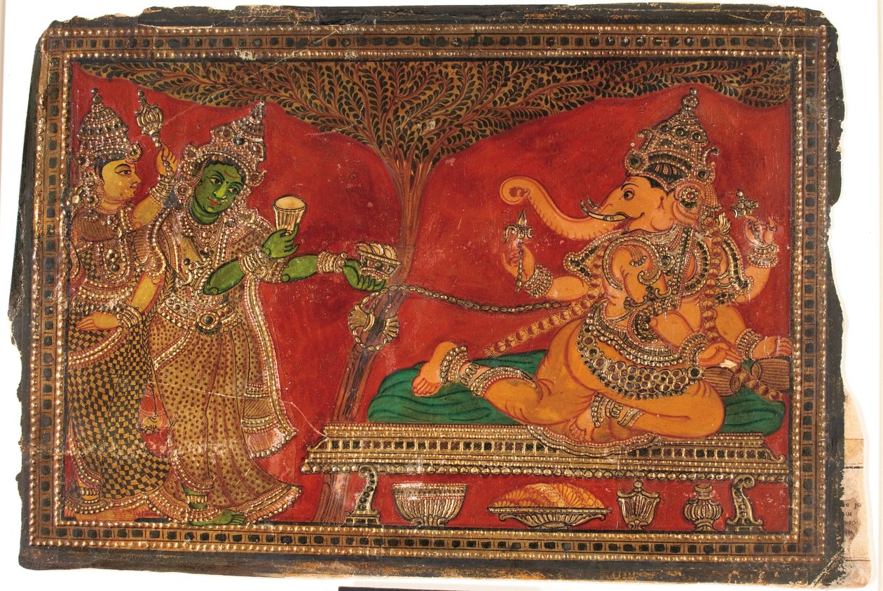 Ganesha e due attendenti da Unbekannt Unbekannt